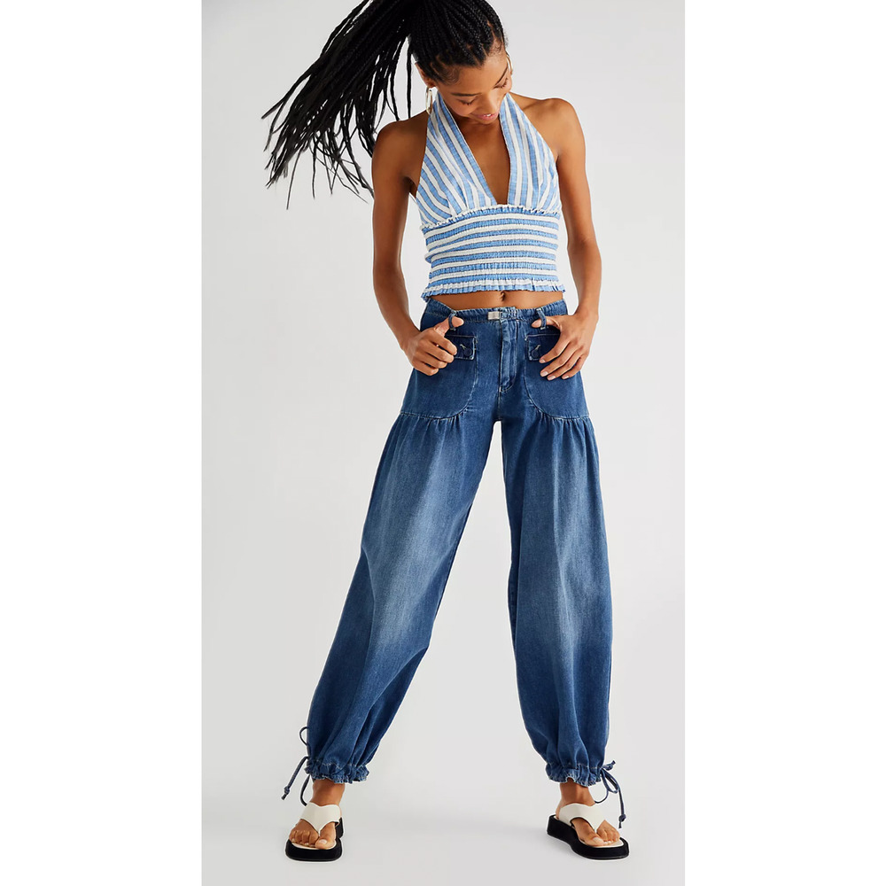 Free People's Lotus Jeans in Indigo/Juno, Size 25